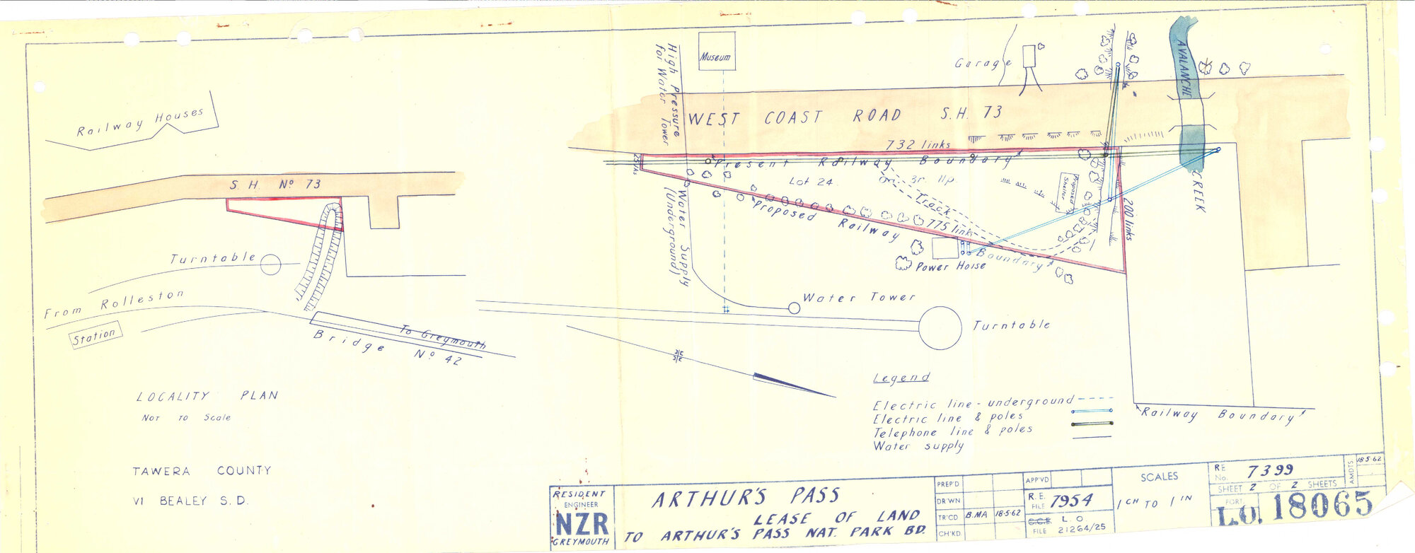 Land leased to the Park Board: Arthur's Pass National Park