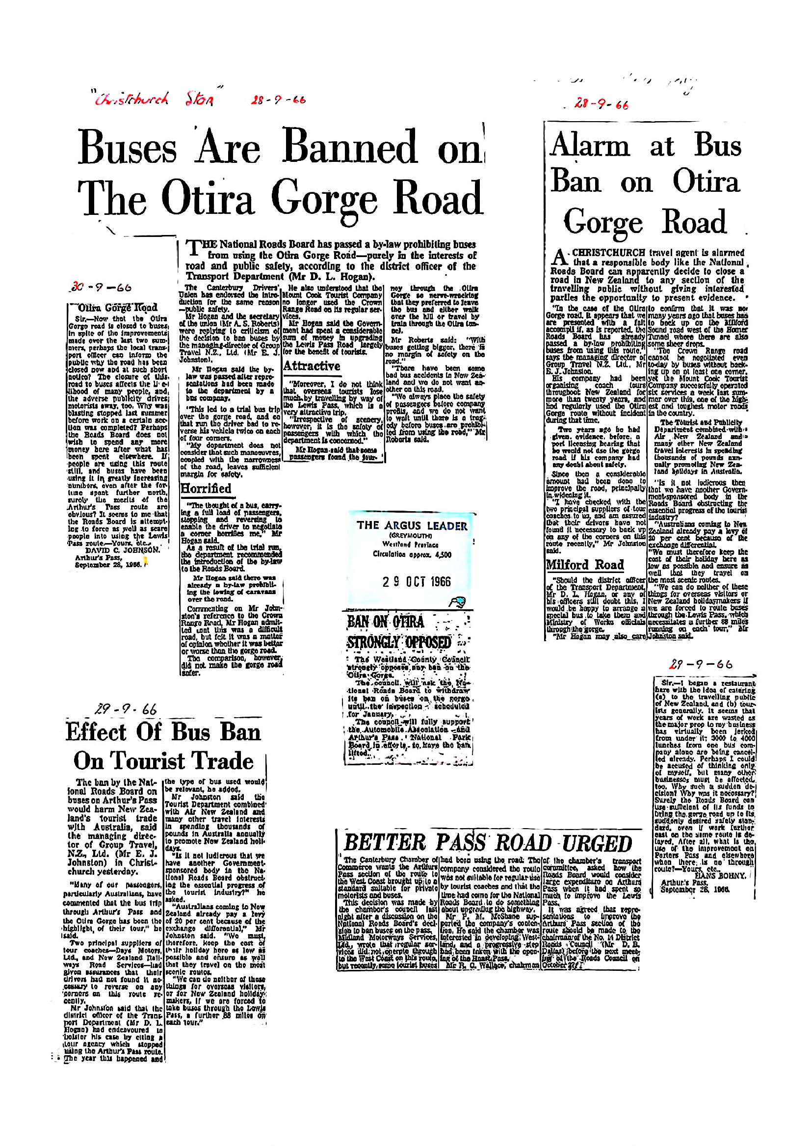 Buses banned on Otira Gorge Road: Arthur's Pass National Park