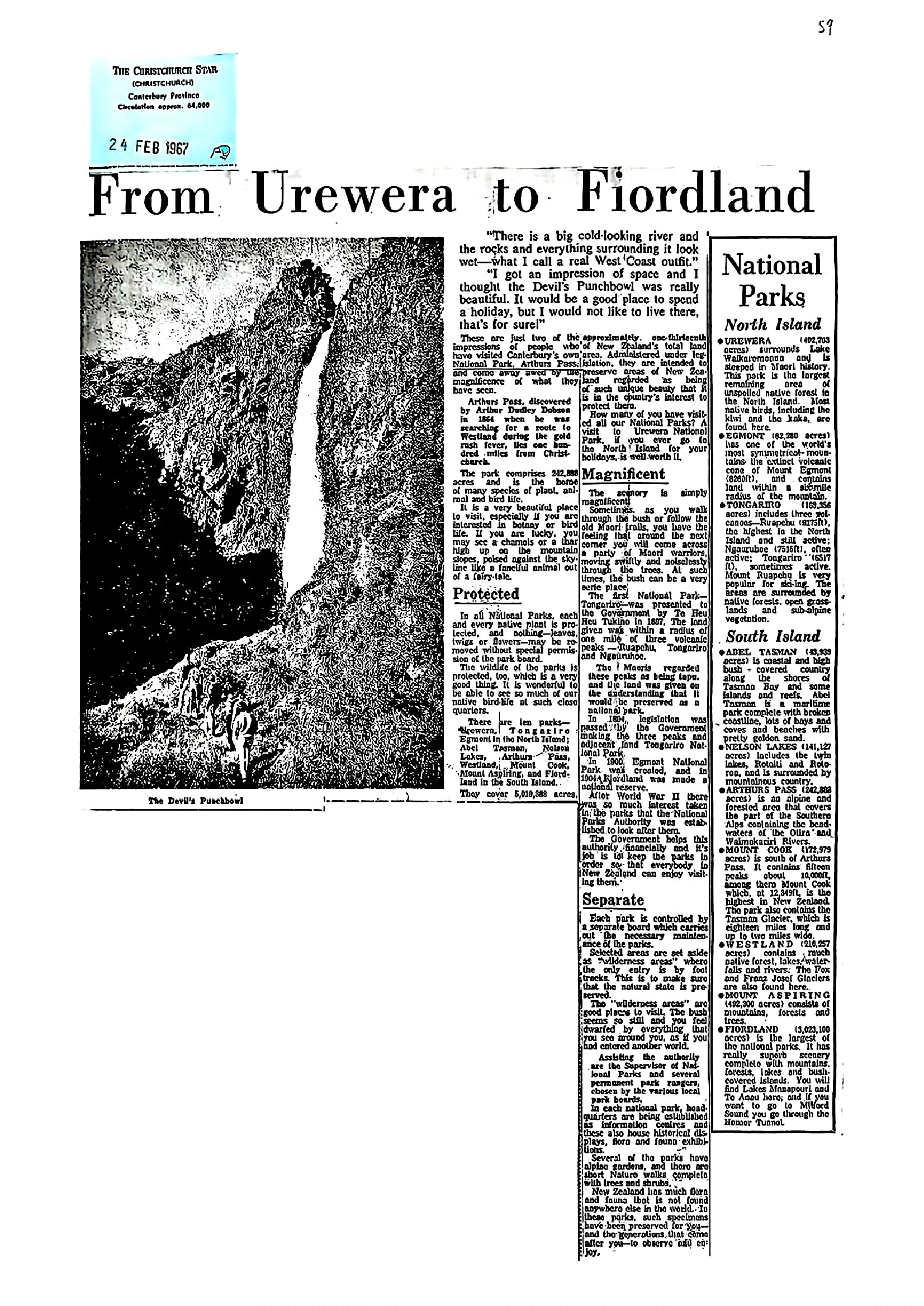 From Urewera to Fiordland