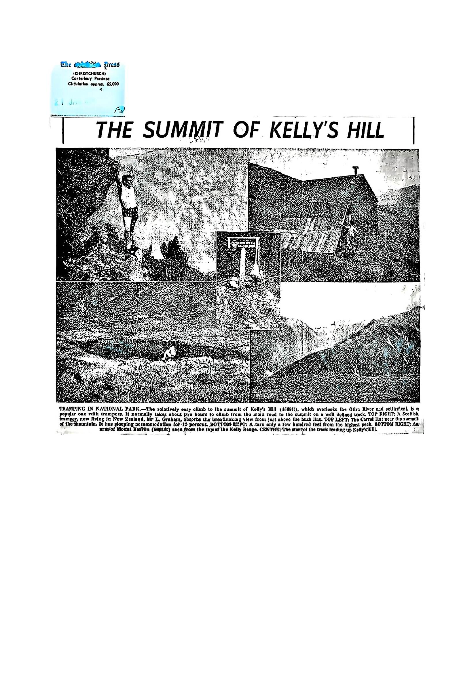The Summit of Kelly's Hill: Arthur's Pass National Park