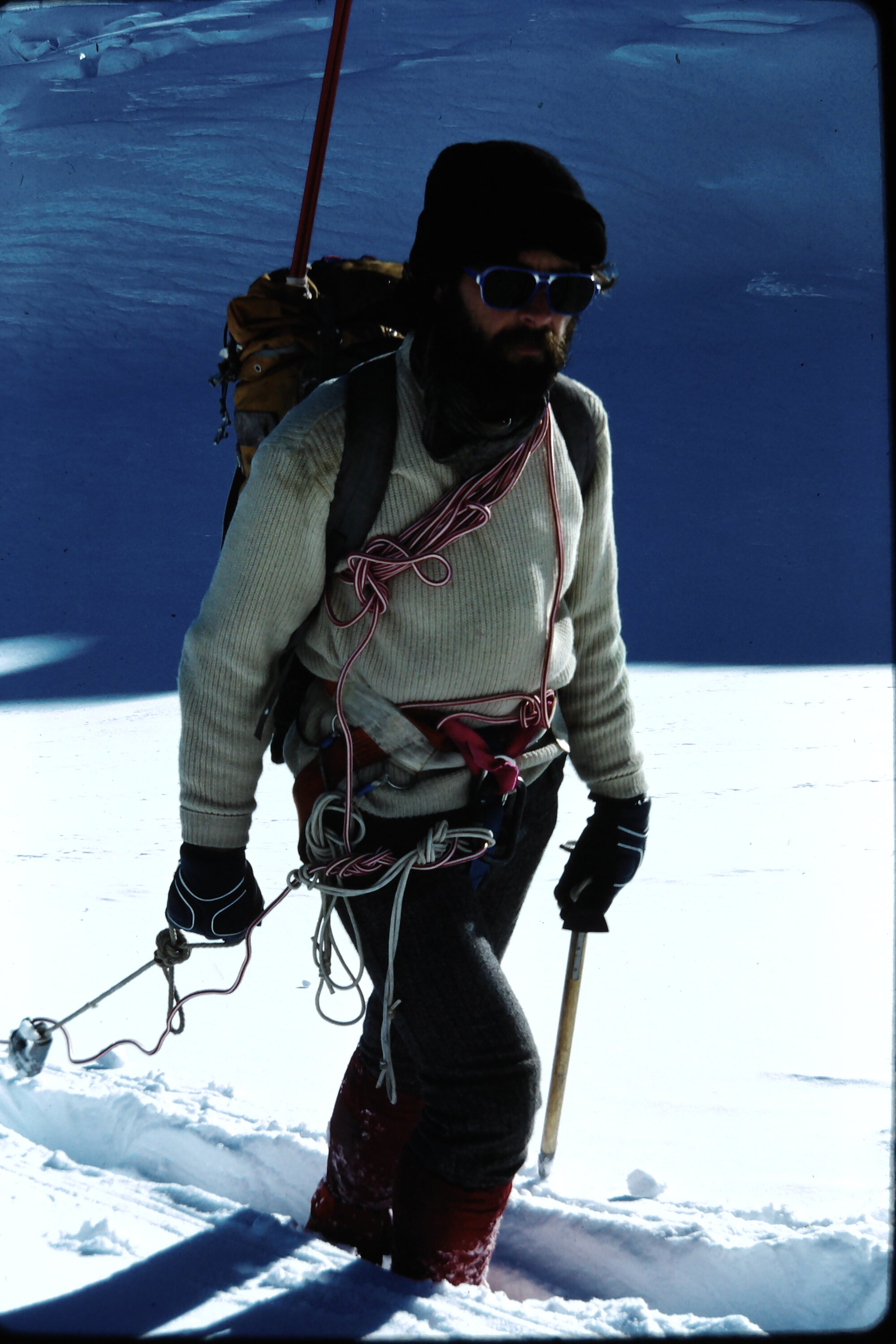 Ready for crevasse practice: Aoraki Mount Cook National Park