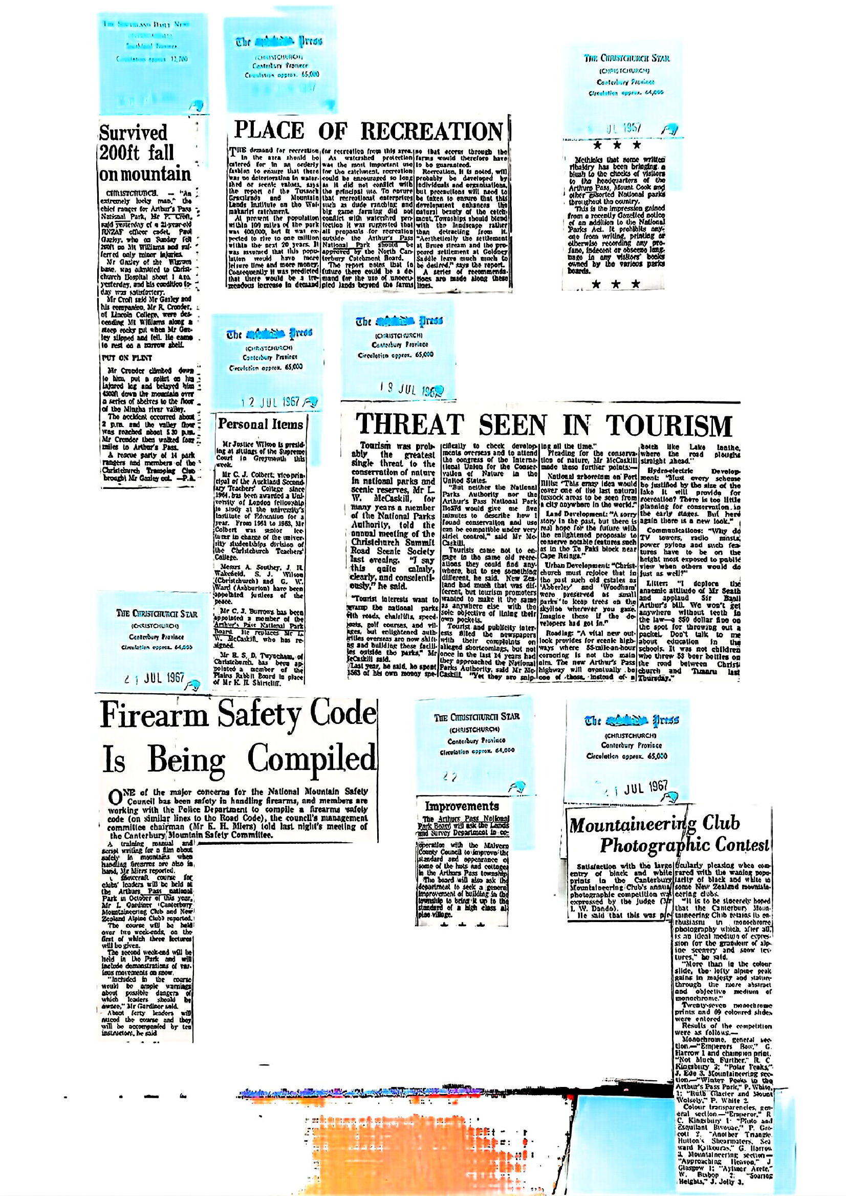 Miscellaneous July 1967: Arthur's Pass National Park