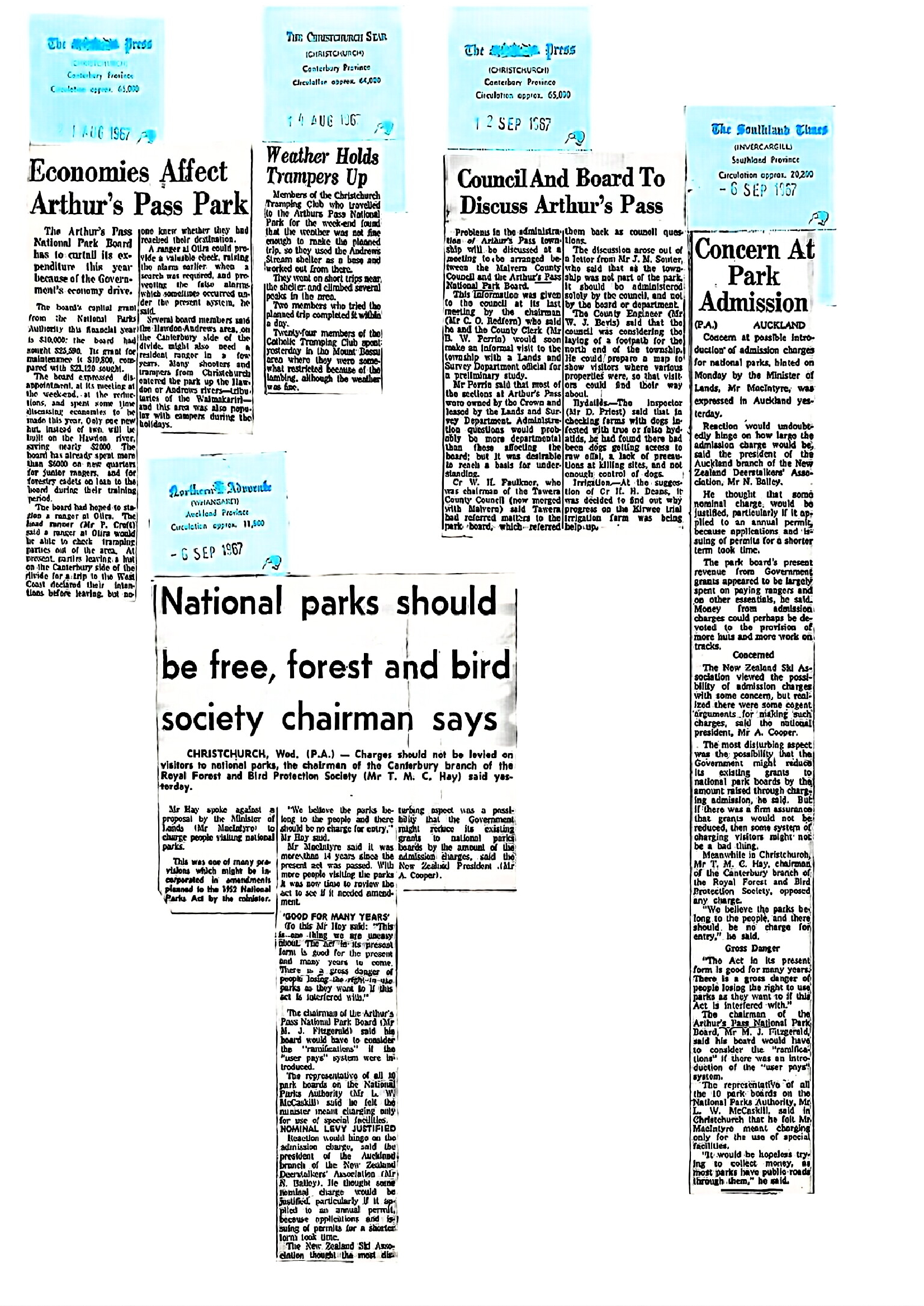 Miscellaneous August 1967: Arthur's Pass National Park