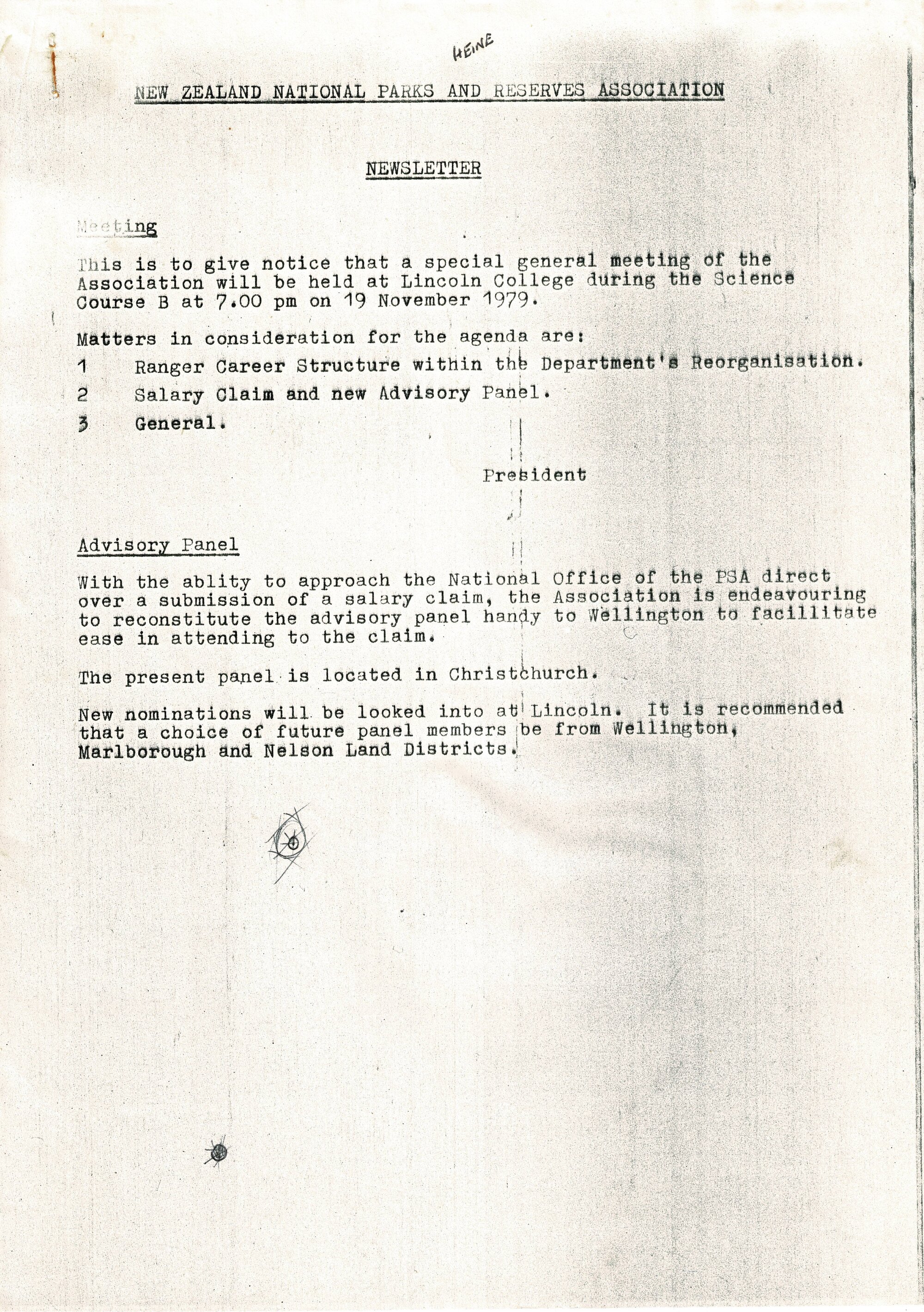 Rangers Association Newsletter-October 1979