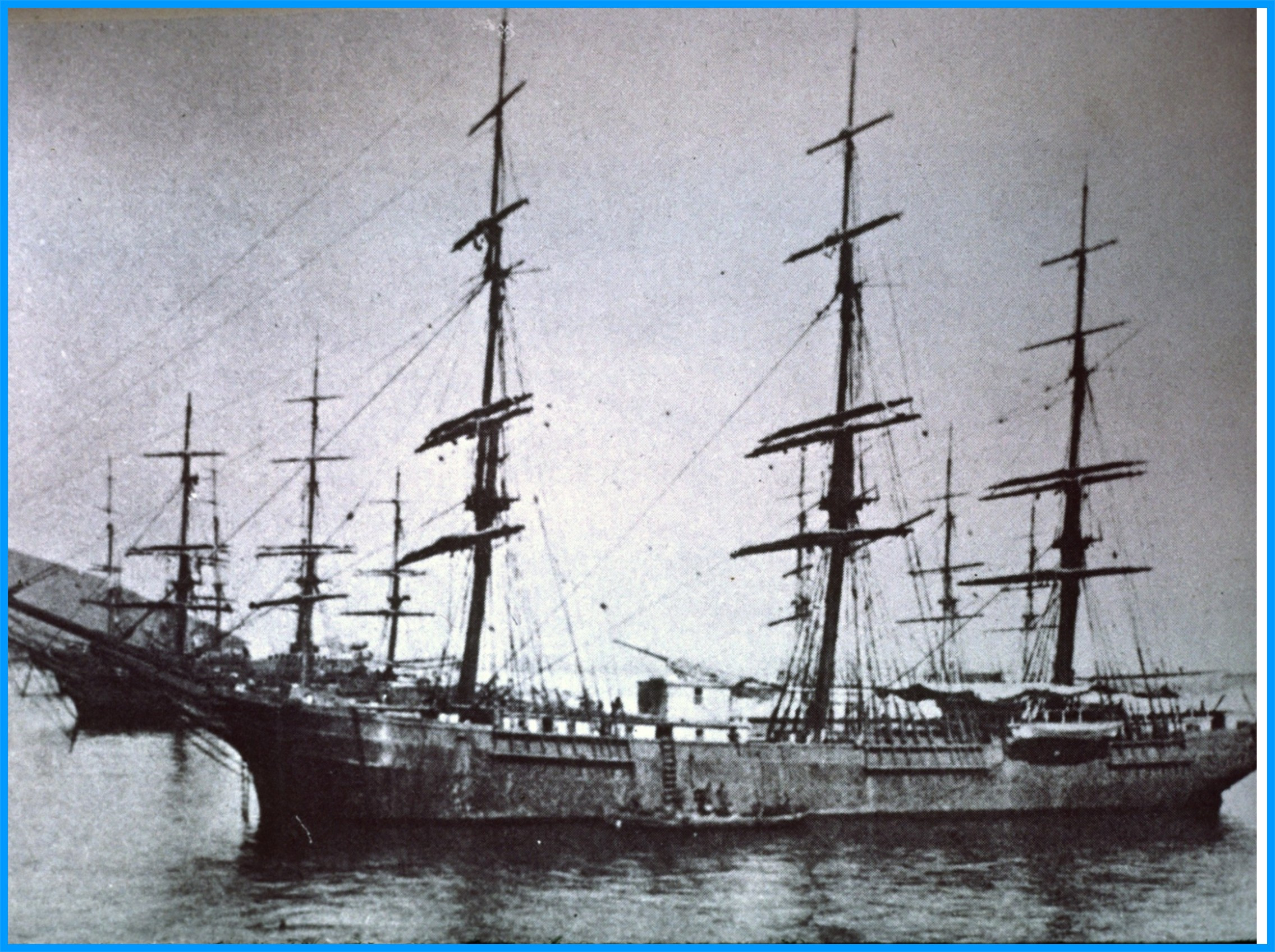 Image 1.
The General Grant was a 3-masted American ship on its way from Melbourne to Britain, via Cape Horn.