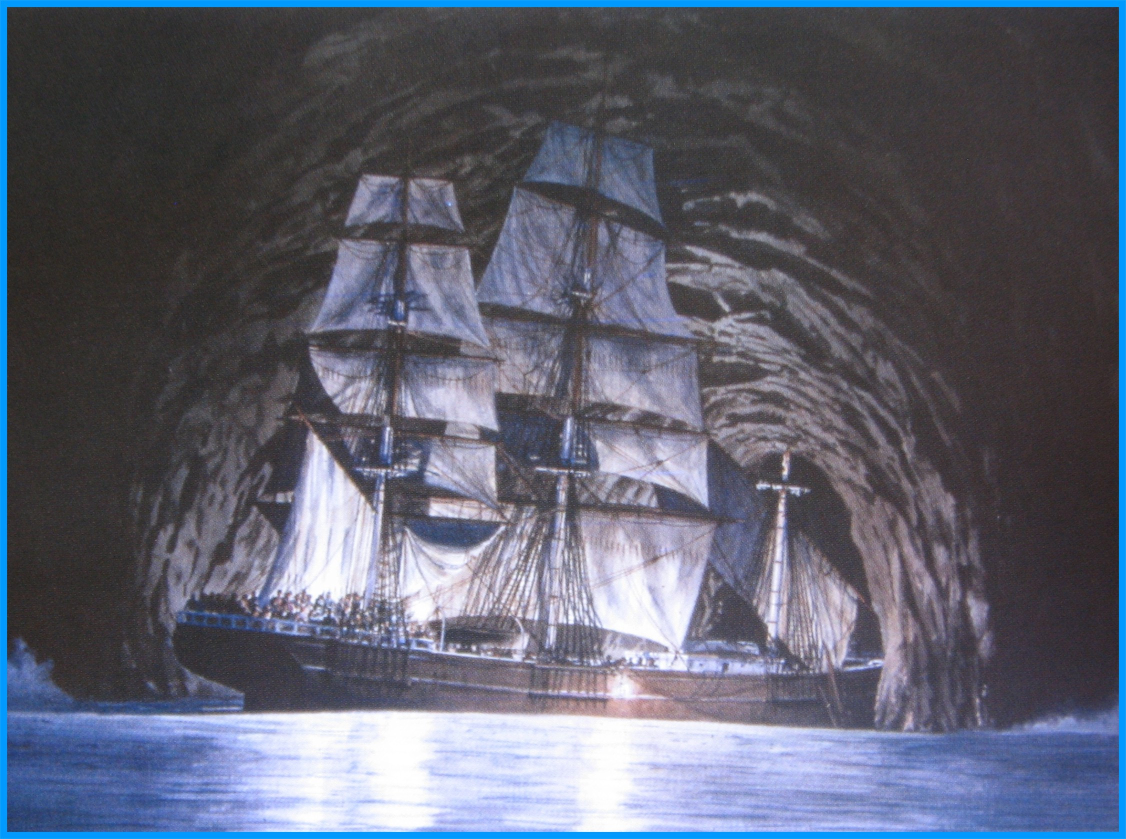 Image 4.
Becalmed, the General Grant drifted into the giant cavern.