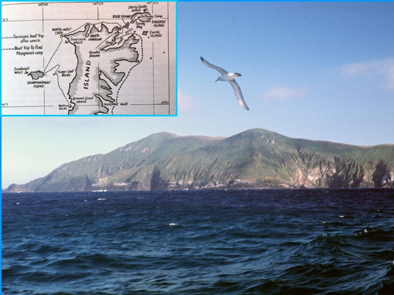 Image 5.
Disappointment Island and the journey of the survivors.