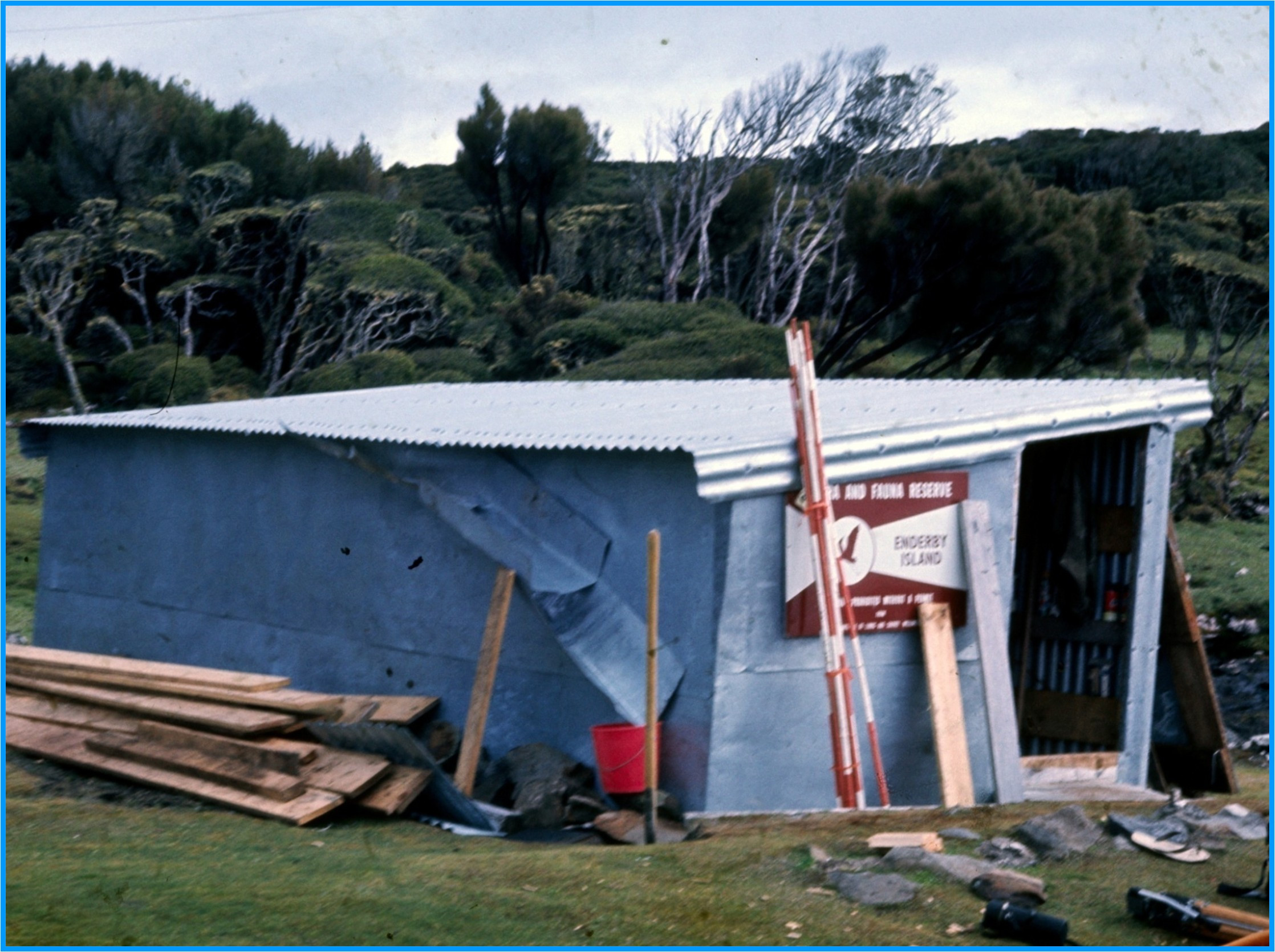 Image 18.
Our abode, the boat shed with a 5-foot stud.