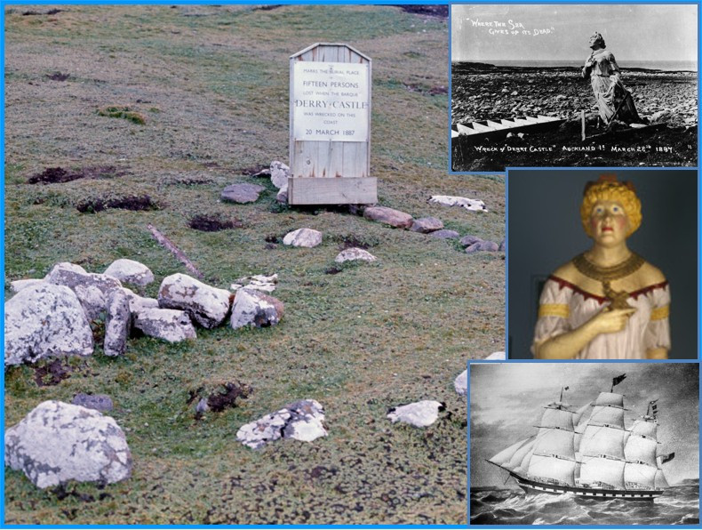 Image 19
Site of the sunken Derry Castle on Enderby Island, wrecked on 20 March, 1887.