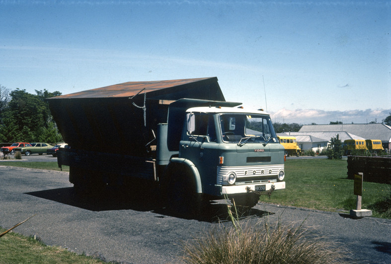 The ford Truck seen here seems to have been the standard Lands and Survey issue.

Ian Blackmore says that the Ford truck and Hough loader were there in my second time at TNP (1974-77) ably looked after by Phil Ashton and Bruce Coburn
