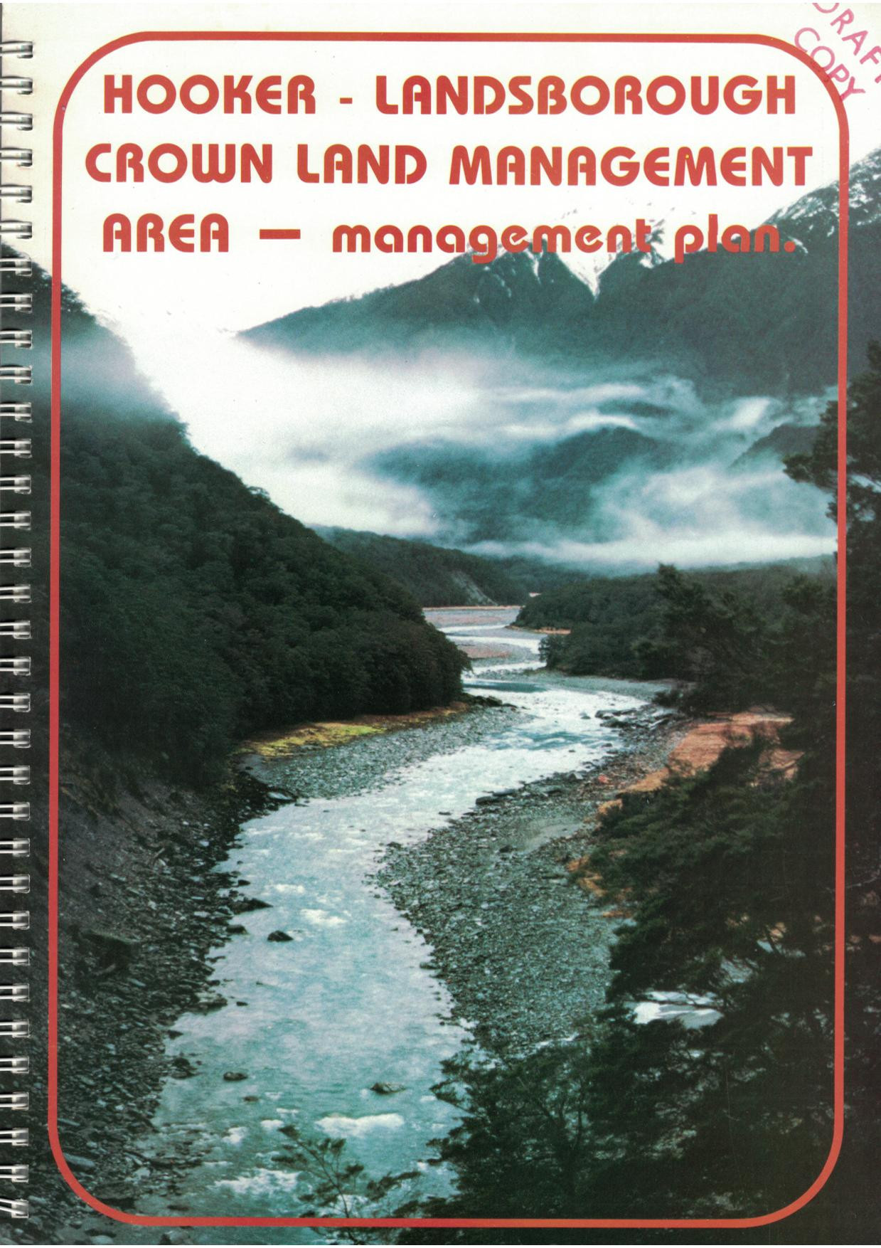 Image 1: Hooker Landsborough Crown Land Management Area-mamagement plan