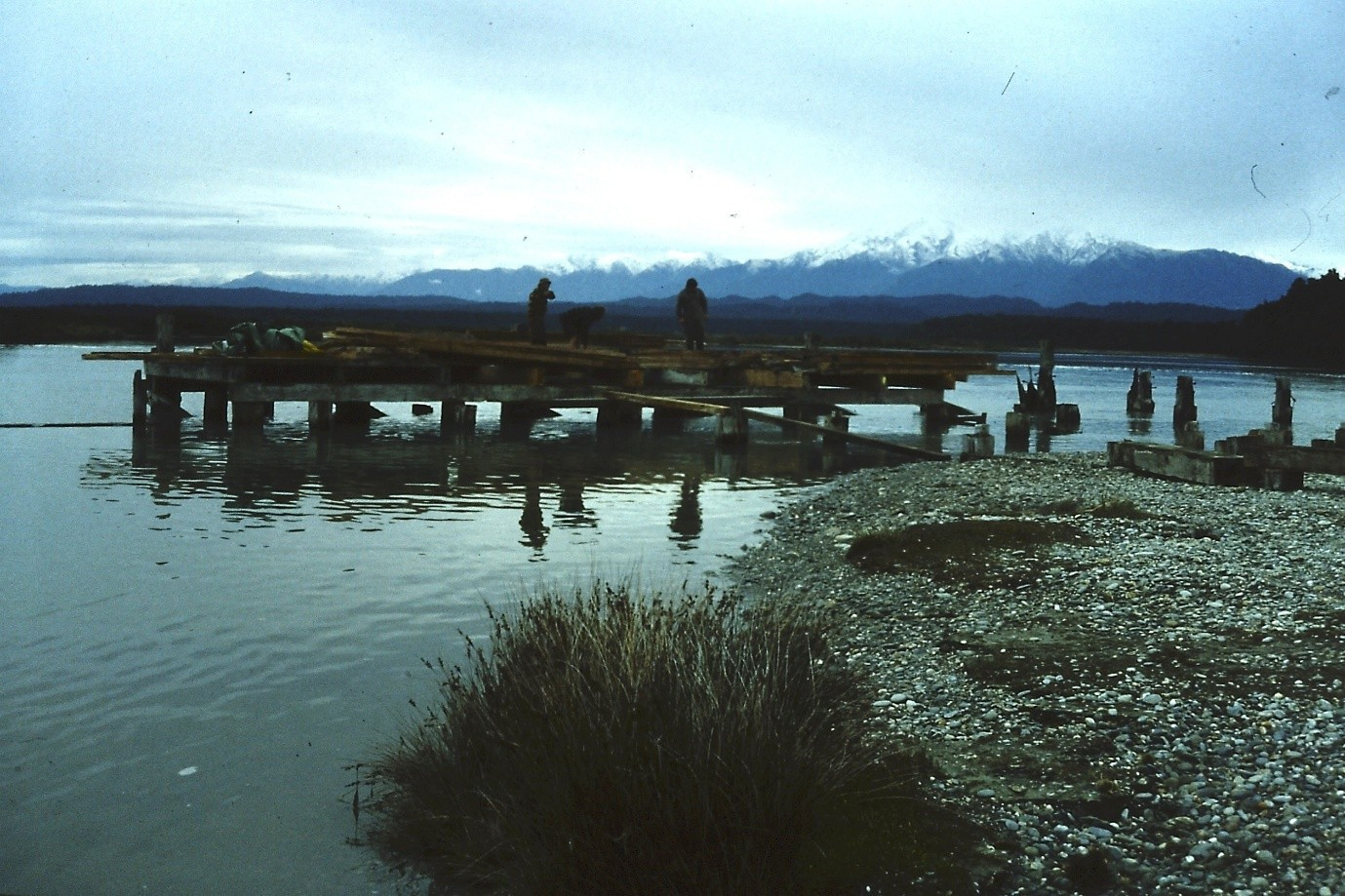 Image 10: Okarito wharf and shed during restoration