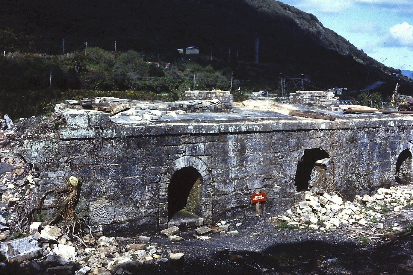 Image 12: Brunner mine coke ovens before restoration