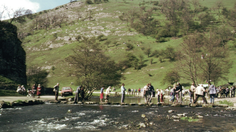 Stepping stones, Peak District National Park 1985