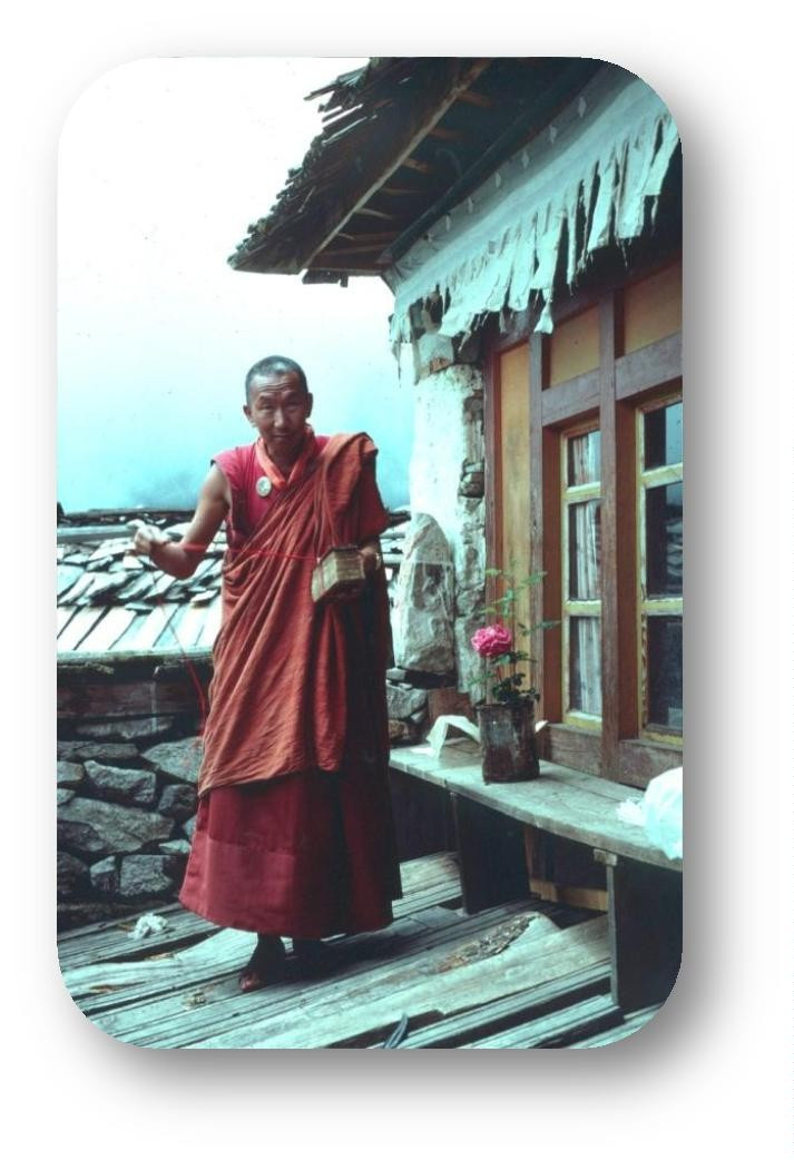 Image 12: The High Lama (Rimpoche) of Tengboche Monastery.