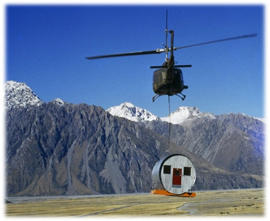 RNZAF Iroquois lifting off from House 1 terrace