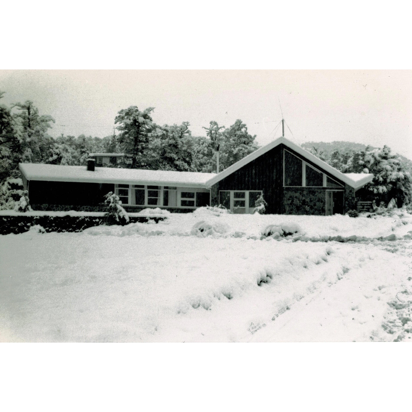 Tongariro Park Headquarters in winter