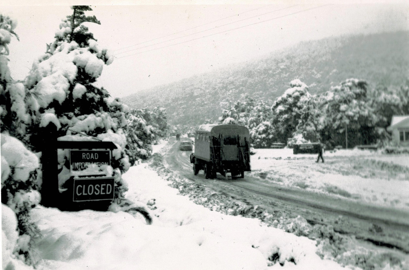 Whakapapa winter 1972 on the Bruce Road