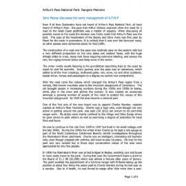 John Mazey discusses the early management of Arthur's Pass National Park