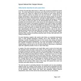 Wally Sander describes his early years there