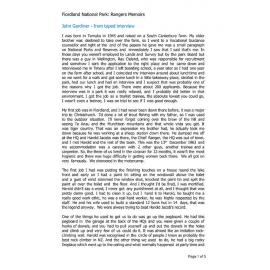 John Gardiner - Fiordland National Park - from taped interview