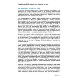 Ray Slater tells of his time at Mt. Cook