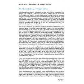 Rex Mossman continues - from taped interview