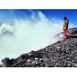 Ranger at Ngauruhoe crater 1975