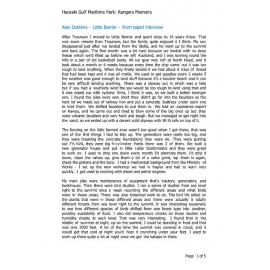 Alex Dobbins - Little Barrier - from taped interview