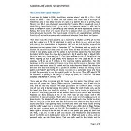 Hec Crene from taped interview and written comments