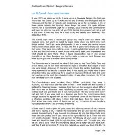 Len McConnell from taped interview and written comments