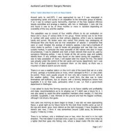 Arthur Taylor describes his work on Raoul Island