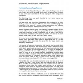 Mel Scott talks about Taupo Reserves