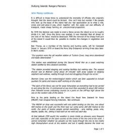 Outlying Islands: John Mazey continues