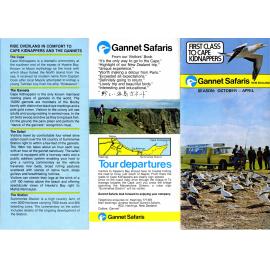 Cape Kidnappers Gannet Safaris brochure c1980