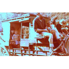 Cobb & Co coach being moved to Arthur's Pass visitor centre c1980