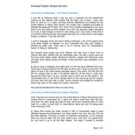 Overseas Projects: Lisle Irwin on Indonesia and New Guinea-from taped interview