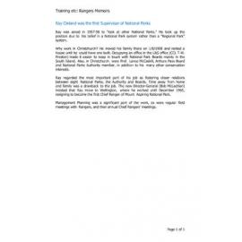 Ray Cleland was the first Supervisor of National Parks