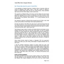 Ben Thorpe tells of his years in Head Office