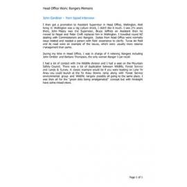 John Gardiner from taped interview