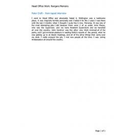 Peter Croft - from taped interview