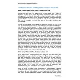 Tom Paterson discusses Chief Rangers he's known and worked with