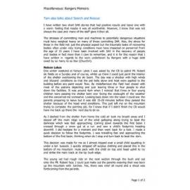 Tom also talks about Search and Rescue