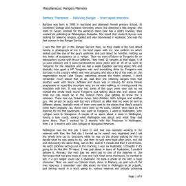 Barbara Thomson - Relieving Ranger - from taped interview
