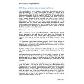 Wally Sander reminisces about Commissioners he knew