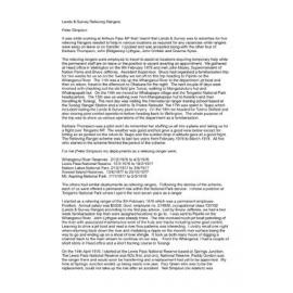 Pete Simpson describes the Relieving Ranger Scheme 1976-1978