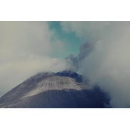 Mount Ngauruhoe erupting 1972: Tongariro national Park