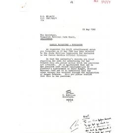 Tongariro Ranger Position Description 1968