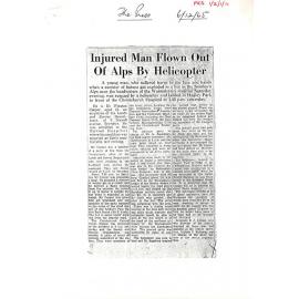 Mount Cook media clipping 1965