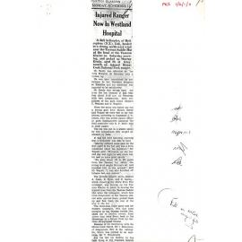 Injured Ranger now in Westland Hospital